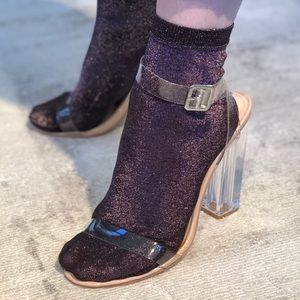 Public Desire Clear Strap Block Heels